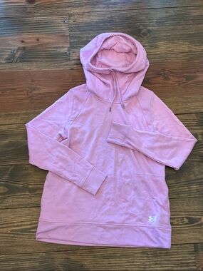 Under Armour Women's Light Pink Hooded Cowl-Neck Sweater
